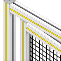 61-030-2 MODULAR SOLUTIONS PVC COVER PROFILE 45 SERIES, SHALLOW, YELLOW, 2M